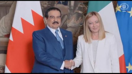 Meloni riceve il re del Bahrein: focus su Gaza e rapporti bilaterali