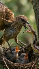 Bird vs Snake 🦜vs🐍 #birds #nature #wildlife