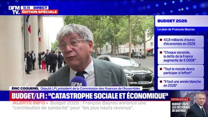 Budget de François Bayrou: "S'il y a un 49.3, il y aura une motion de censure bien évidemment", annonce Éric Coquerel (LFI)