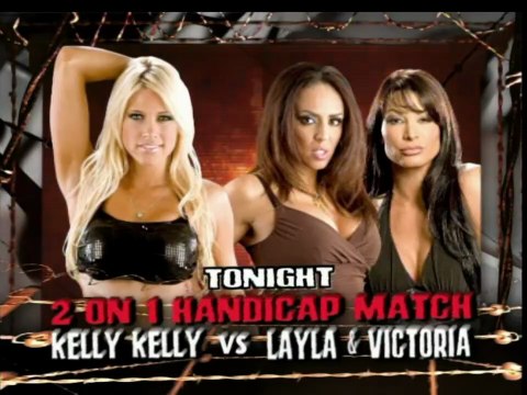 Kelly Kelly vs. Layla & Victoria: ECW on Sci-Fi: December 11, 2007