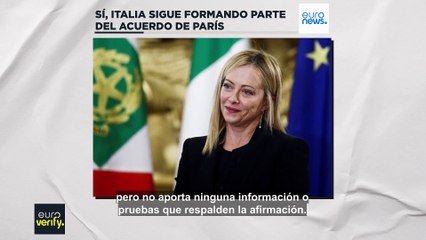 Euroverify: Sí, Italia sigue formando parte del Acuerdo de París sobre el clima