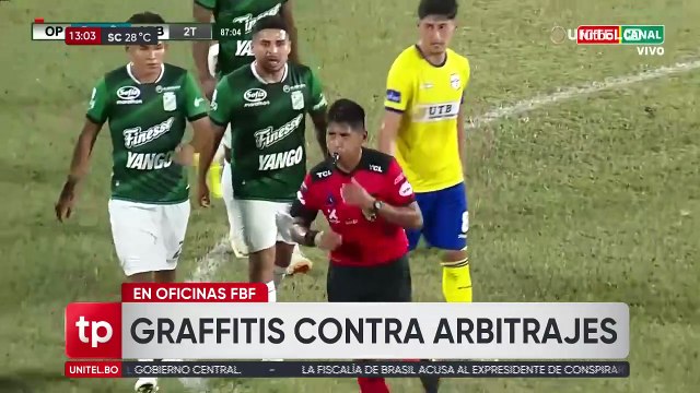Tras polémica arbitral, pintan grafitis con palabras de amenaza en oficinas de la FBF