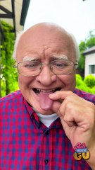 Grandpa Got Us Good with a FAKE TONGUE! 😲 #funny #prank
