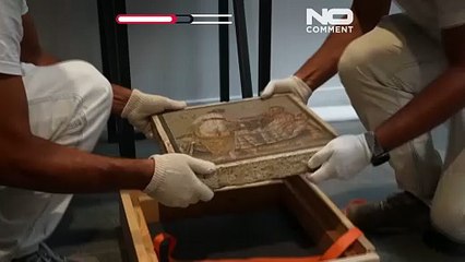 Gestohlenes römisches Mosaik mit erotischem Motiv kehrt nach dem Zweiten Weltkrieg nach Pompeji zurück