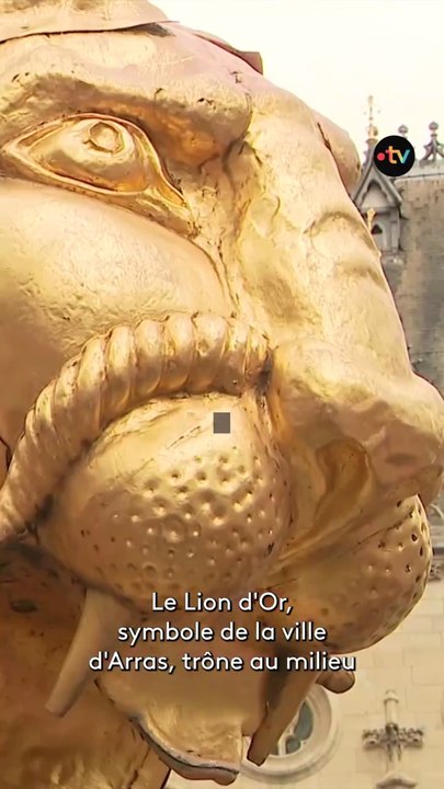 Le Lion d'Arras est décroché du beffroi pour la première fois depuis 1929 ce 14/07/2025 sur France 3