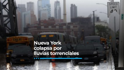 Nueva York colapsa por lluvias torrenciales