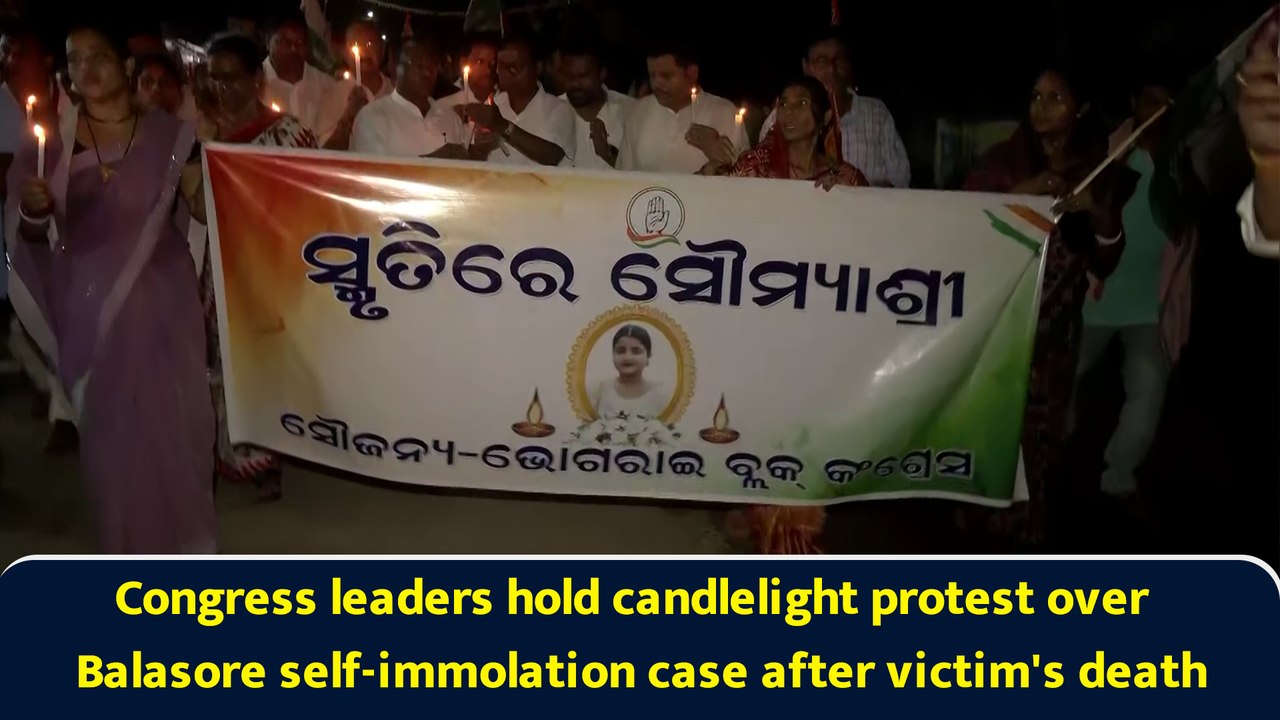 Congress leaders hold candlelight protest over Balasore self-immolation case after victim's death