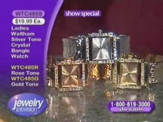 WTC485S - Ladies Waltham Silver Tone Crystal Bangle Watch