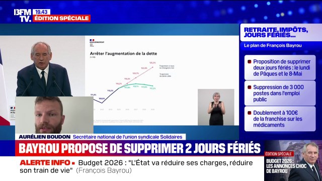 Budget 2026: On pense qu'il faut engager un rapport de force , estime Aurélien Boudon, secrétaire national de l'union syndicale Solidaires