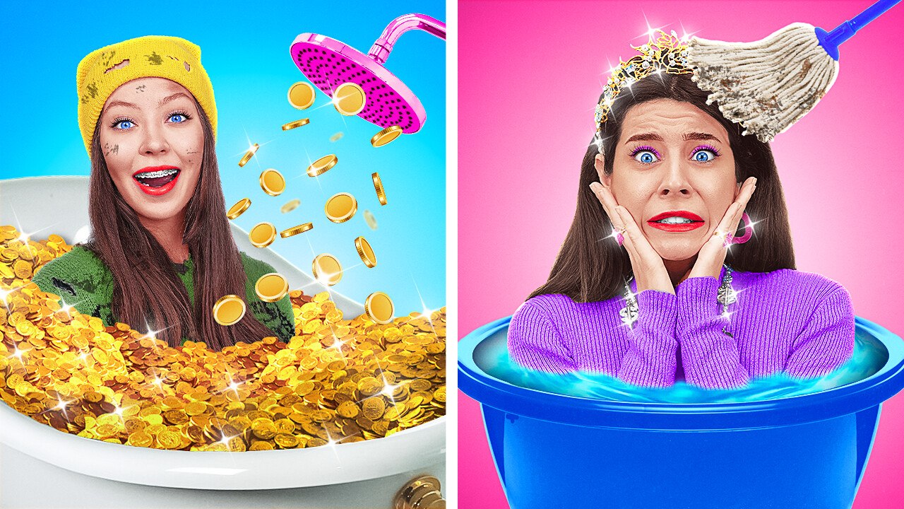 Rich Kid Becomes Poor Kid! Rich Parent Vs Poor Parent Swap Kids by 123 GO!