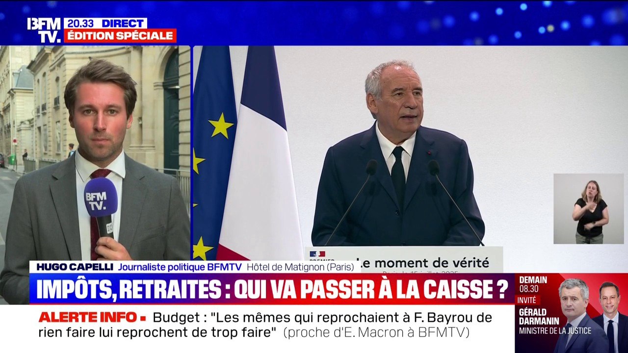François Bayrou doit recevoir les parlementaires du "socle commun" à la suite des annonces sur le budget 2026