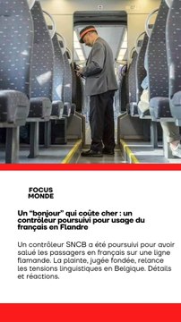 🚨 🇧🇪🚆 Un contrôleur SNCB est poursuivi pour avoir salué en français Bonjour sur territoire néerlandophone 😶‍🌫️ La plainte a été jugée recevable… et ça relance le débat sur les tensions linguistiques belges.