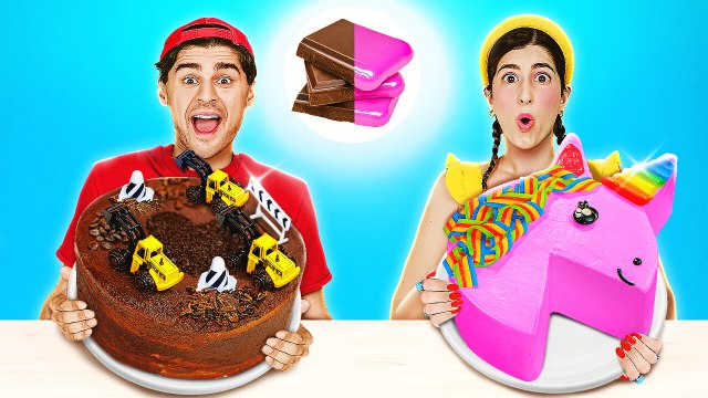 NEW 123 GO! Bubble Gum vs Chocolate Challenge 🍫Creative Cake Decorations You’ll Love! 🍬