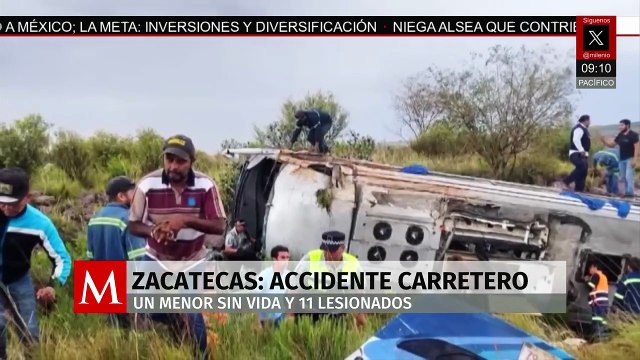 Accidente carretero en Zacatecas deja una menor sin vida y 11 lesionados