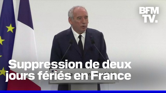 François Bayrou souhaite supprimer deux jours fériés