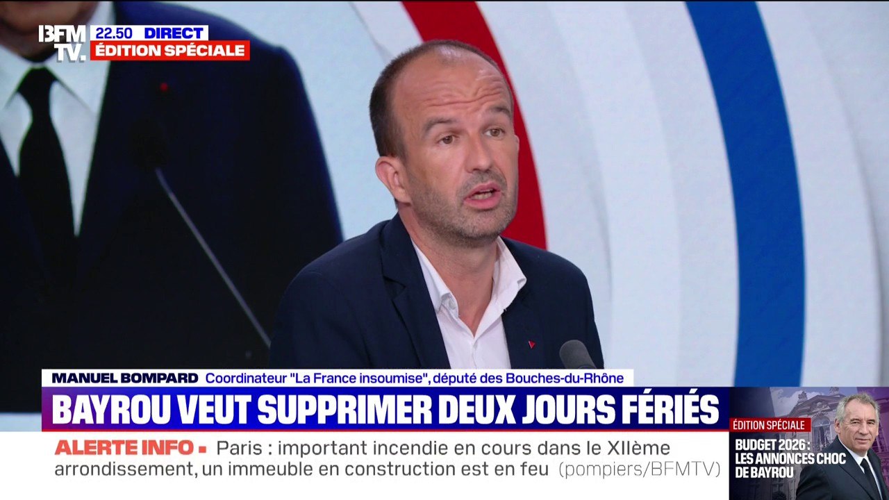 "C'est une véritable saignée sociale que le Premier ministre veut imposer au pays", réagit Manuel Bompard, coordinateur de LFI et député des Bouches-du-Rhône
