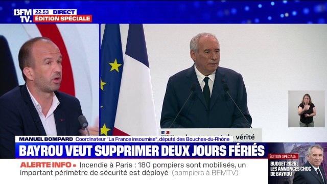 Budget 2026: Emmanuel Macron a fait des cadeaux [...] ça a produit une situation de déficit , dénonce Manuel Bompard, coordinateur de La France Insoumise et député des Bouches-du-Rhône