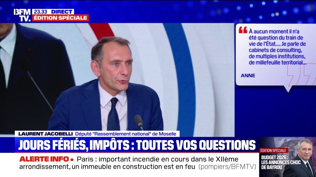 Deux jours fériés supprimés: Qu'est-ce que c'est que ce travail de bricoleur? , s'interroge Laurent Jacobelli, député du Rassemblement national de Moselle