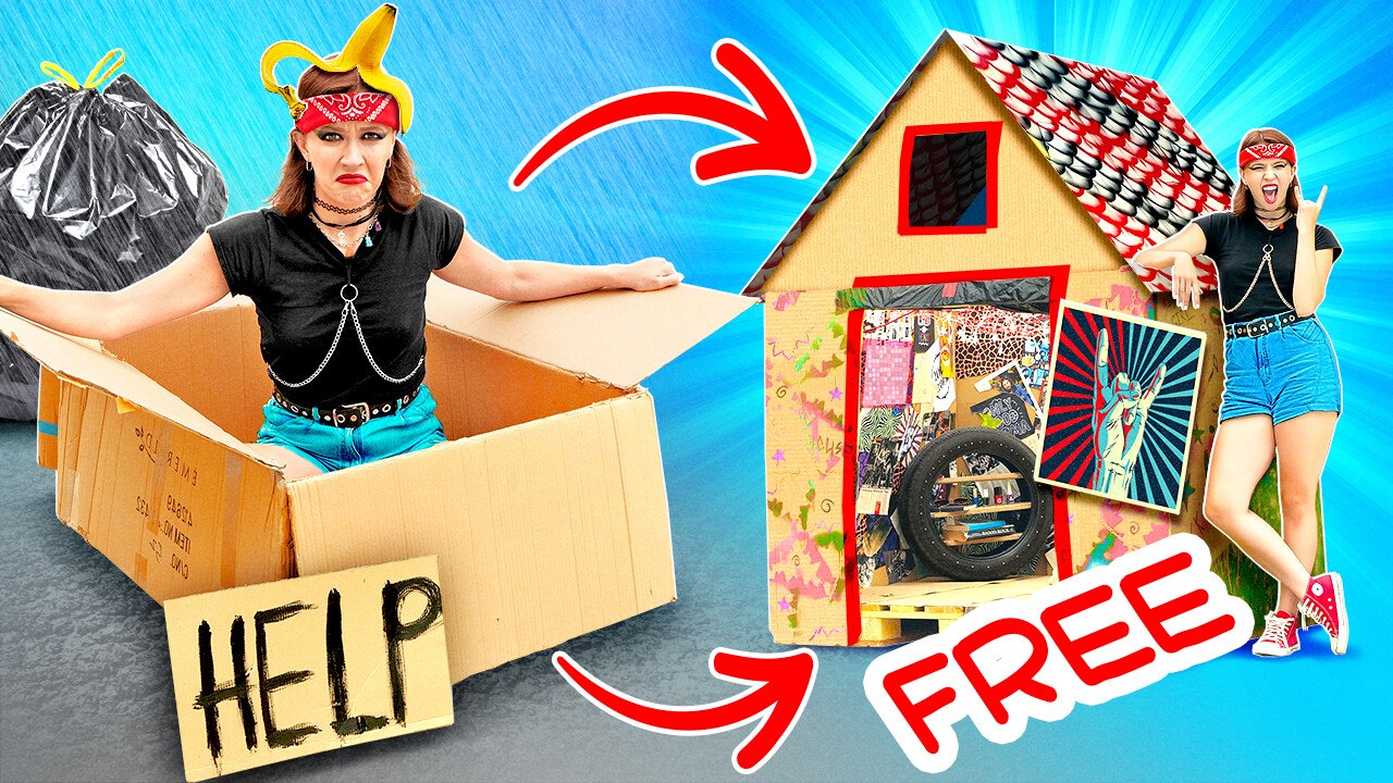 Easy Cardboard House Tutorial 🏡 Paper Craft Fun!