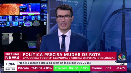 CNA alerta para risco político na economia e cobra reformas
