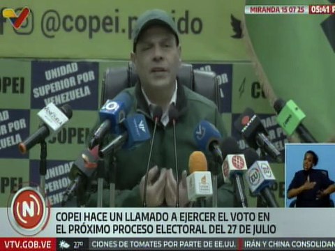 Sec. Gen. COPEI Juan Alvarado instó a la población a participar en los próximos comicios electorales