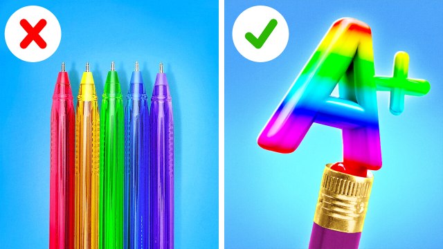 Astuces scolaires pour l'ÉTUDIANT RICHE contre PAUVRE ! Défi artistique par 123 GO!