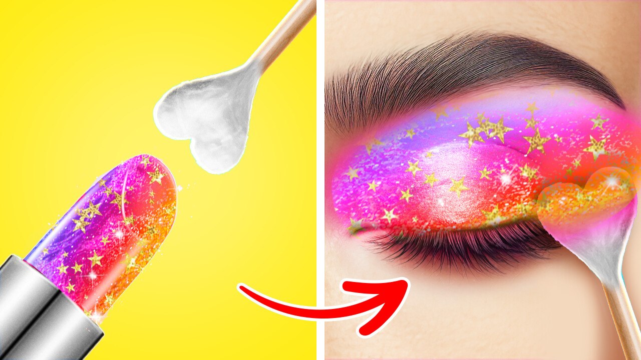 SPECTACULAIRE EN 60 SECONDES 🤩💖 Retouches Rapides Et Idées de Maquillage Géniales par 123 GO! Genius