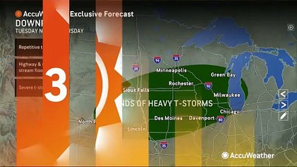 Tornado-warned storms soak the Upper Midwest
