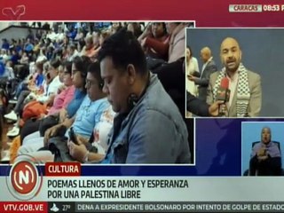 Poetas palestinos finalizan su intervención durante el 19° Festival de Poesía en Venezuela