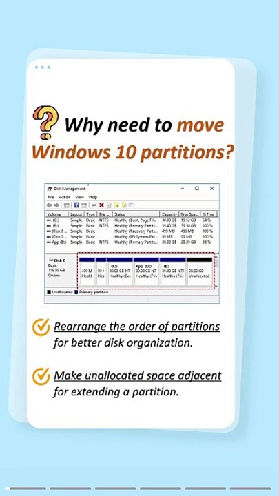 How to Move Partitions Safely in Windows 10/11/8/7?