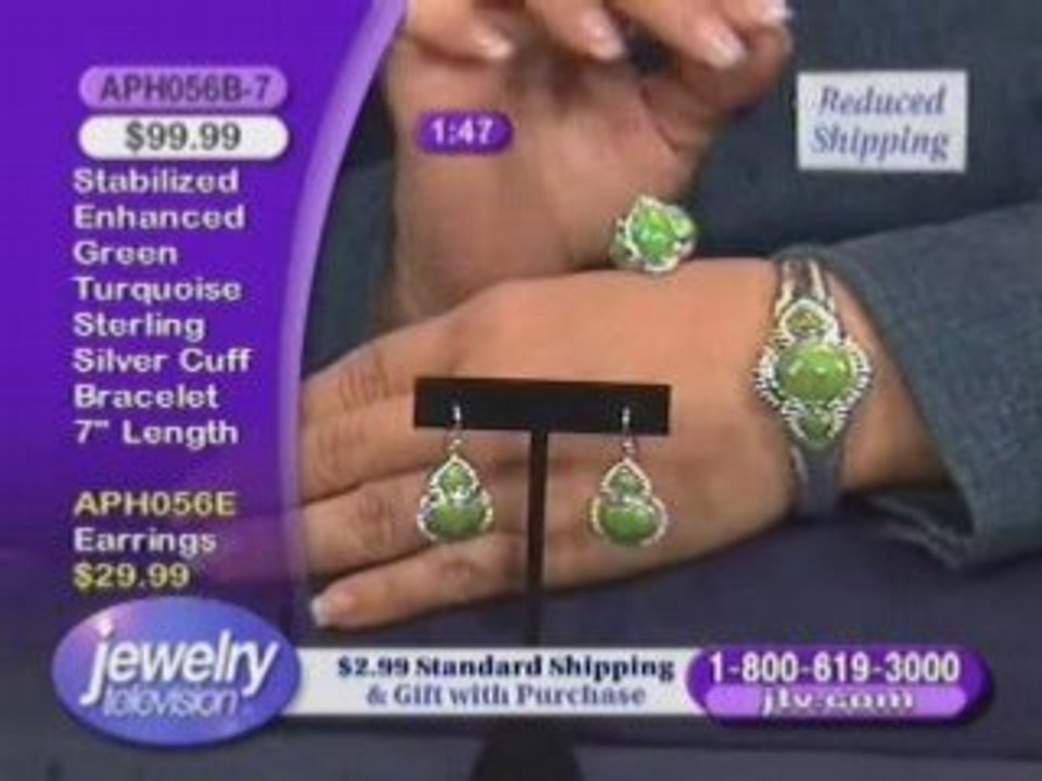 APH056R - Green Turquoise Sterling Silver Ring