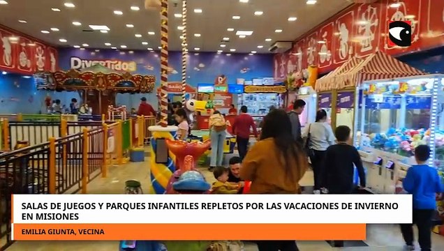 Salas de juegos y parques infantiles repletos por las vacaciones de invierno en Misiones