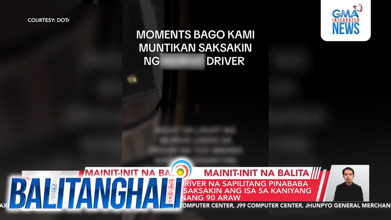 LTO - Lisensiya ng TNVS driver na sapilitang pinababa at tinangka umanong saksakin ang isa sa kaniyang pasahero, sinuspende nang 90 araw | Balitanghali