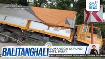 Delivery truck, bumangga sa puno; driver at pahinante, patay | Balitanghali