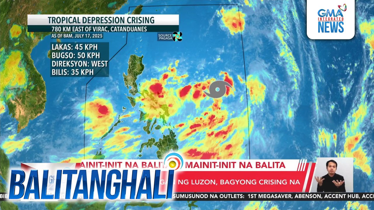 PAGASA - LPA sa Silangan ng Luzon, Bagyong Crising na | Balitanghali
