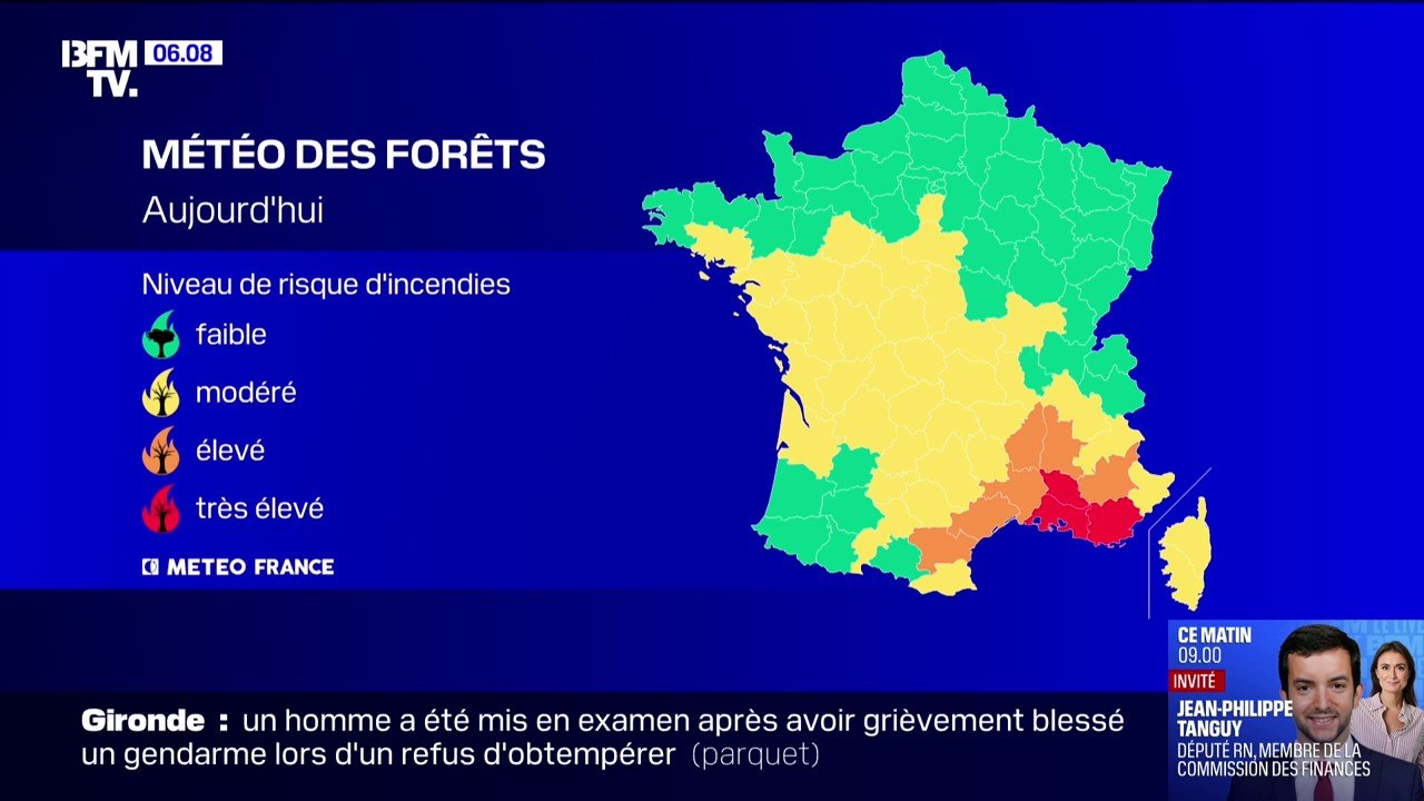 Les Bouches-du-Rhône, le Vaucluse et le Var placés en vigilance rouge pour les risques d'incendies