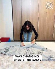 How to change your sheets with zero help🙂