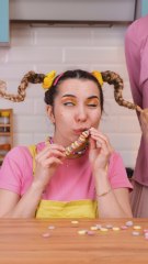 Let's Make an Edible Necklace From Cereal! 🥣💖 #DIY #Food #ASMR