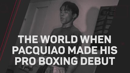 The world in 1995 when Manny Pacquiao made his professional boxing debut