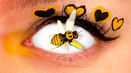 The World Through Bee Eyes? You Gotta See It! 👁️🐝 #funny #magic