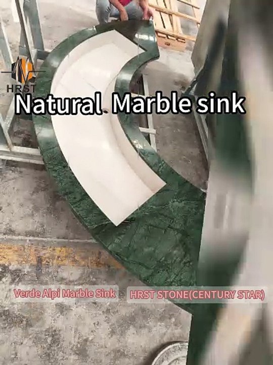 Verde Alpi Marble sink