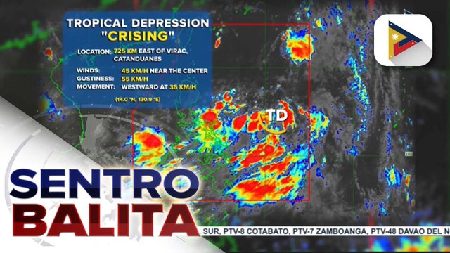 LPA sa loob ng PAR, naging bagyo na at pinangalanang ‘Crising’; trough ng Bagyong Crising, nagpapaulan sa ilang lugar sa bansa
