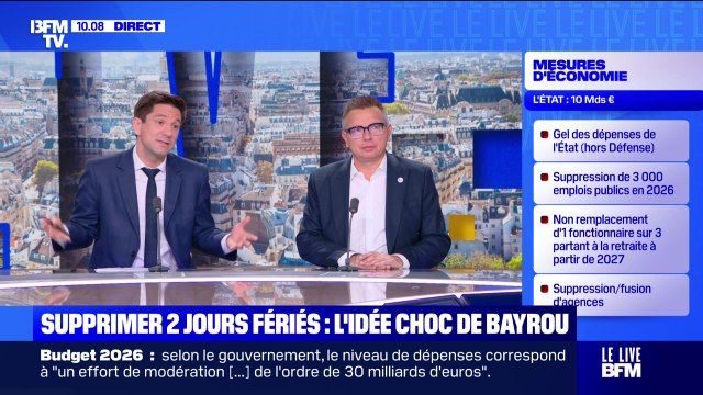 Supprimer 2 jours fériés : l'idée choc de Bayrou - 16/07