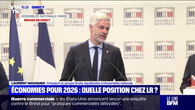 Budget 2026: Le plan de François Bayrou a au moins le mérite de chercher des solutions , juge Laurent Wauquiez, président du groupe Droite républicaine