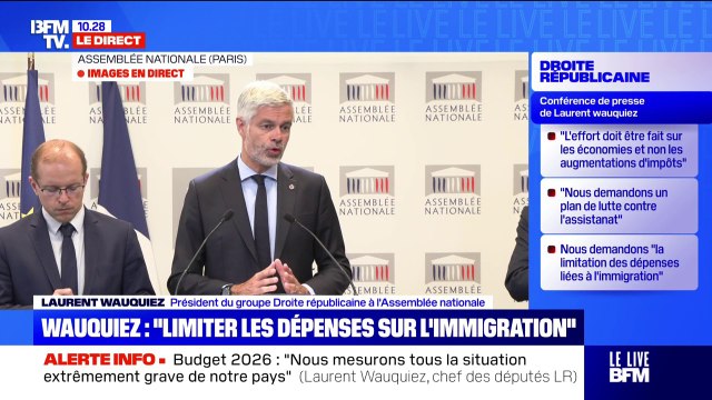 Budget 2026: Il y a un certain nombre de sujets de réformes structurelles que nous voulons voir abordés , explique Laurent Wauquiez