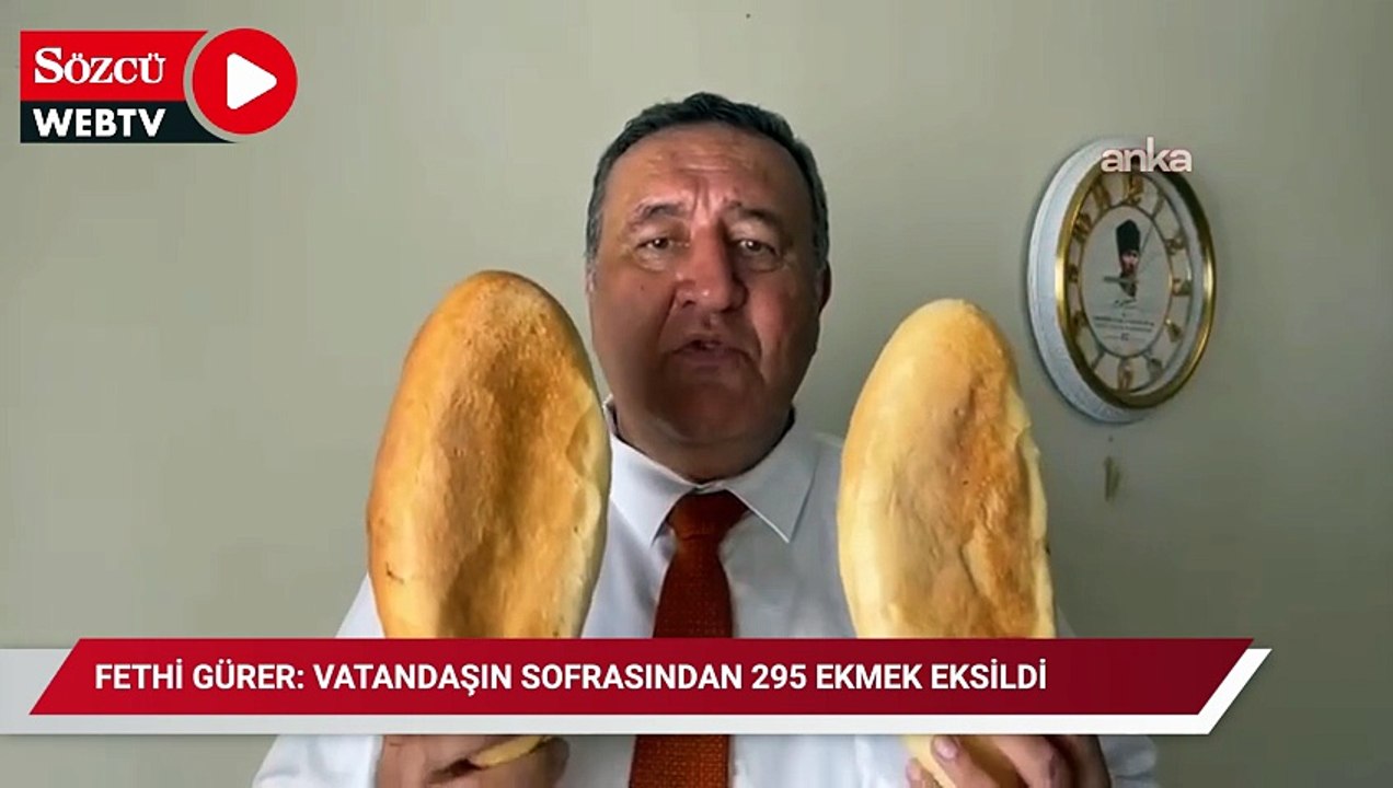 Fethi Gürer: Vatandaşın sofrasından 295 ekmek eksildi