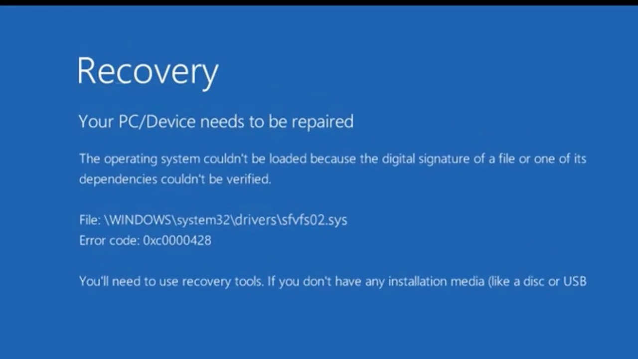 How to Fix Your PC / Device Needs To Be Repaired –  Error Code 0xc0000428 in Windows 11 / 10 / 8 / 7 ✅