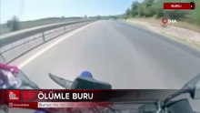Bursa'da tersten gelen otomobili son anda fark etti
