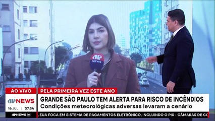 Grande SP tem alerta de risco de incêndio pela primeira vez em 2025