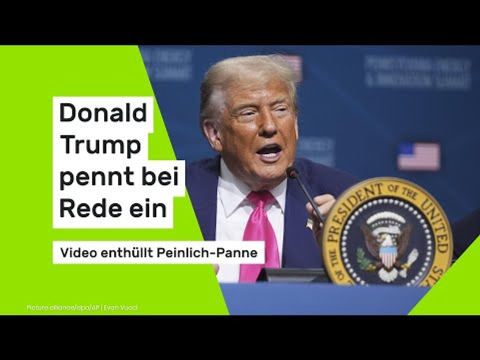 Donald Trump pennt bei Rede ein: Video enthüllt Peinlich-Panne